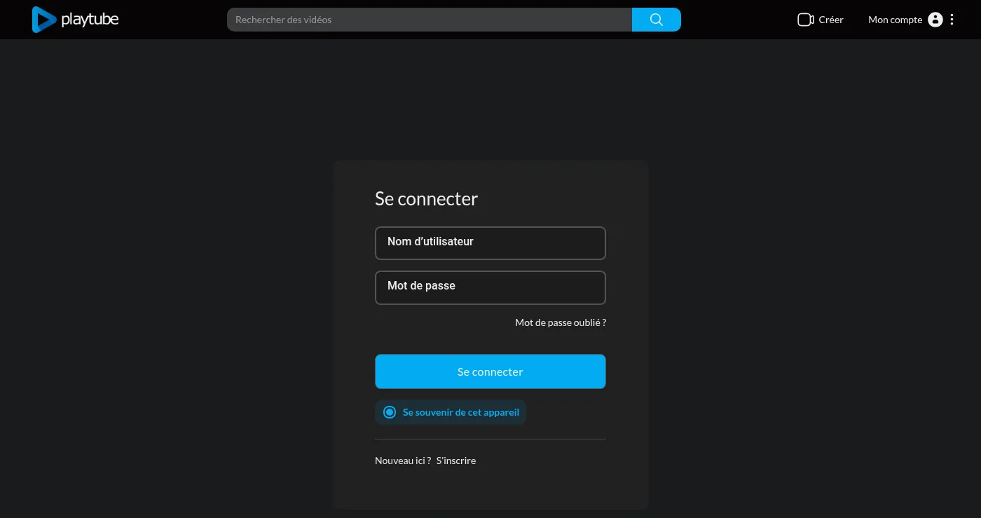 Page de connexion